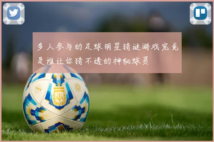 多人参与的足球明星猜谜游戏究竟是谁让你猜不透的神秘球员
